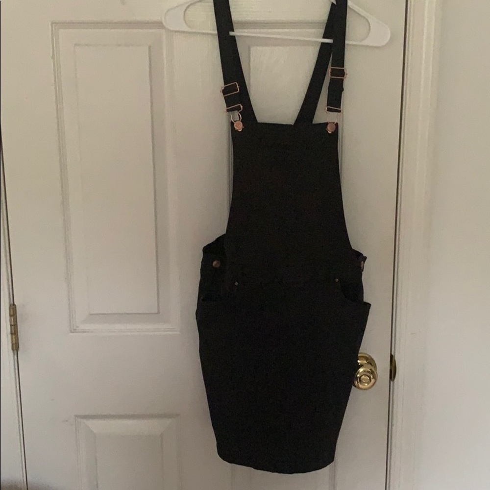 Black denim dress